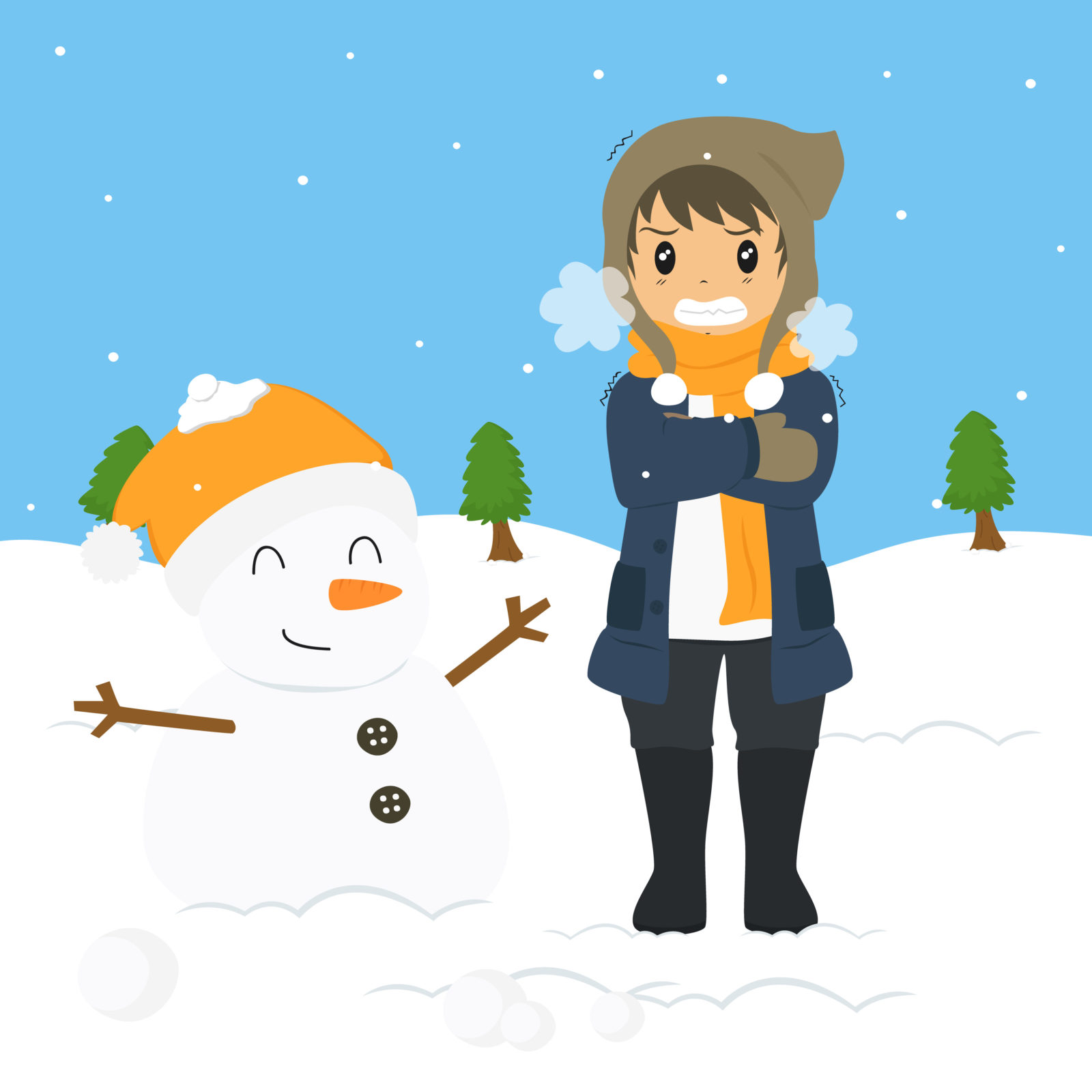 Feeling Cold Clipart